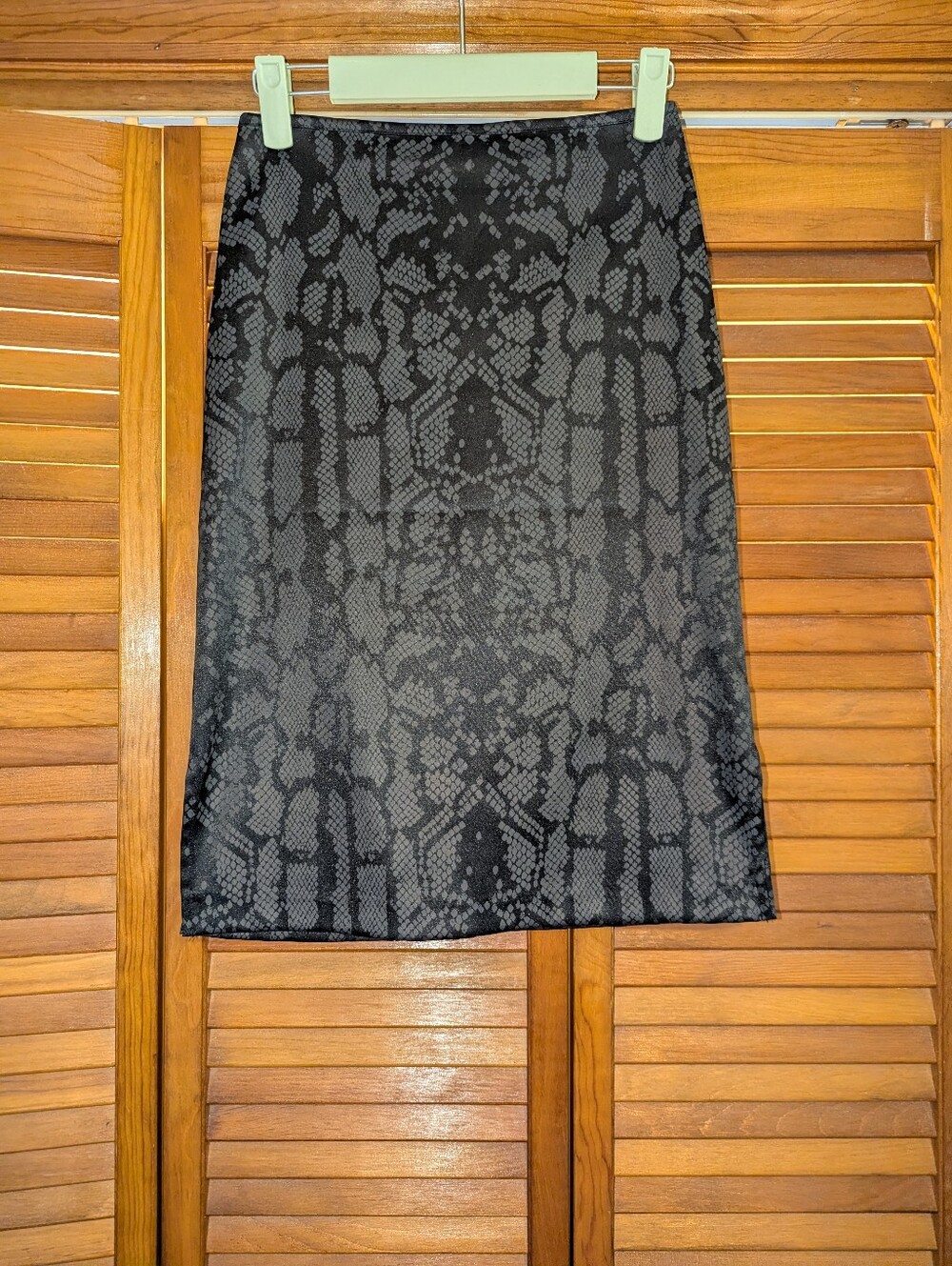 Vintage 90s Y2K Snake Print Fitted Skirt
